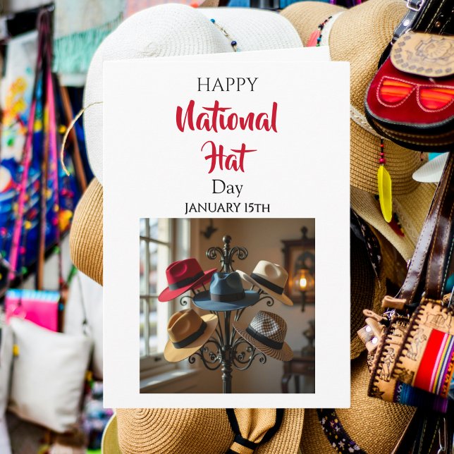 Tarjeta Happy Natoinal Hat Day | January 15th  (Subido por el creador)