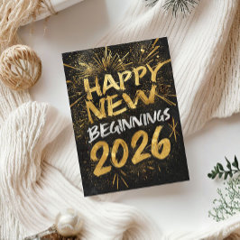Tarjeta Happy new beginnings 2026 card