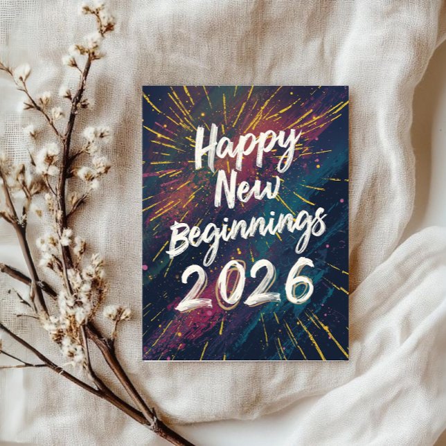 Tarjeta Happy new beginnings 2026 card (Subido por el creador)