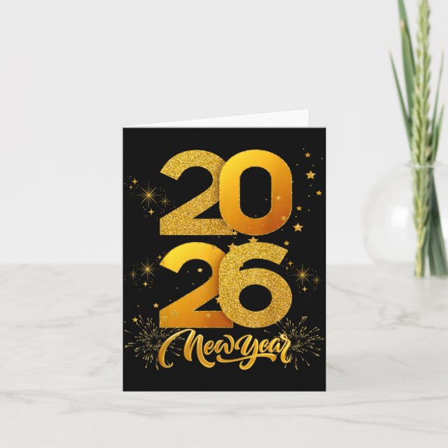 Tarjeta Happy New Year 2026  (Anverso)