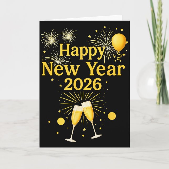 Tarjeta Happy New Year 2026  (Anverso)