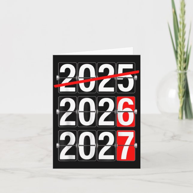 Tarjeta Happy New Year 2026 2027 67 Meme Six Seven Funny  (Anverso)