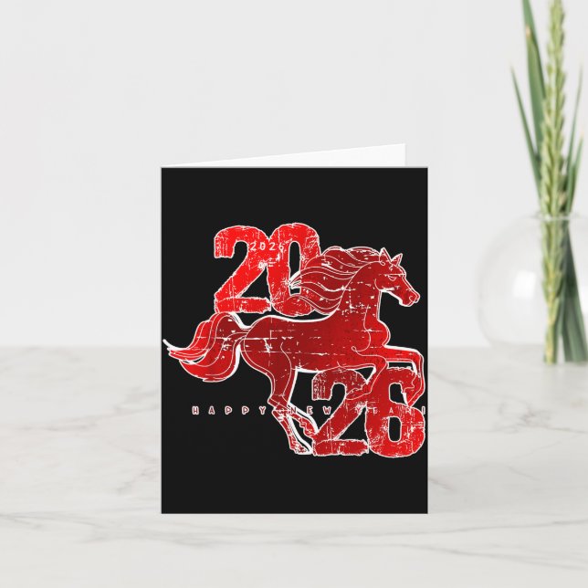 Tarjeta Happy New Year 2026 Chinese New Year 2026 Year Of  (Anverso)