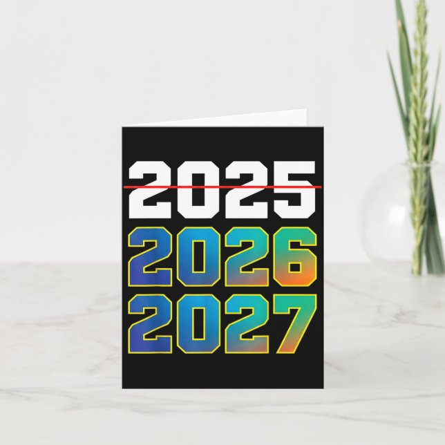 Tarjeta Happy New Year 2026 Coming Soon 2027 Funny 67 Meme (Anverso)