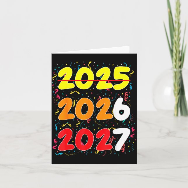 Tarjeta Happy New Year 2026 Coming Soon 2027 Funny 67 Meme (Anverso)
