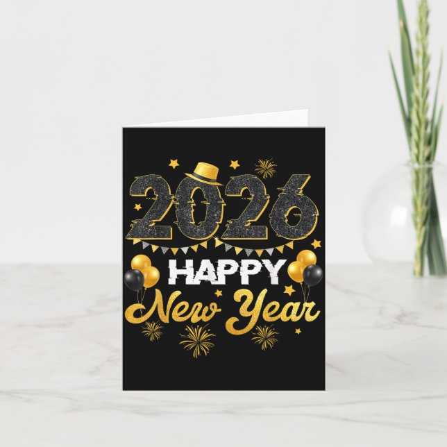Tarjeta Happy New Year 2026 New Year's Eve Party Countdown (Anverso)