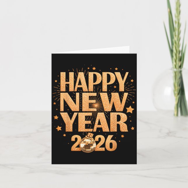 Tarjeta Happy New Year 2026 New Years Eve Party Countdown  (Anverso)