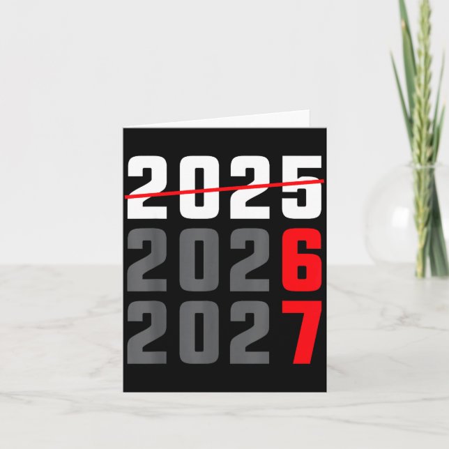 Tarjeta Happy New Year 2026 Shirt Six Seven 67 Meme Gen Al (Anverso)
