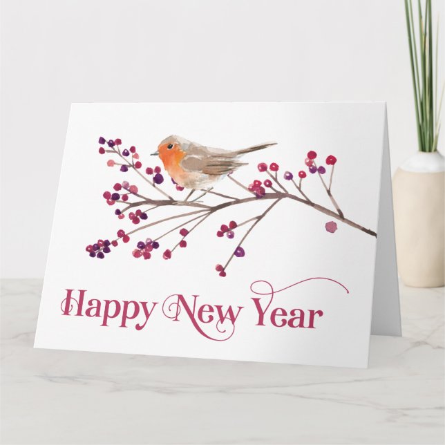 Tarjeta Happy New Year Announcement Holiday (Anverso)