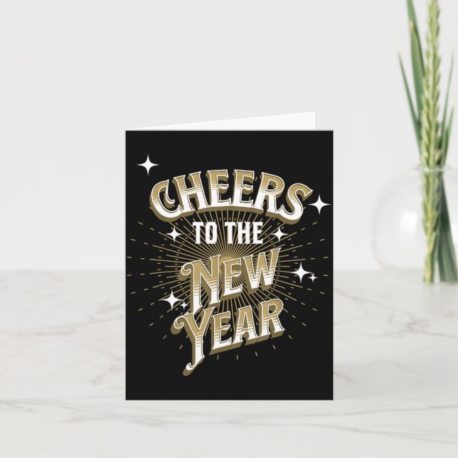 Tarjeta Happy New Year - Cheers To The New Year  (Anverso)