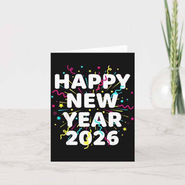 Tarjeta Happy New Year Eve Party 2026 Nye Family Matching  (Anverso)