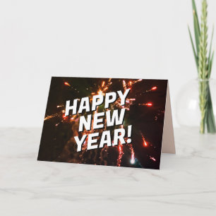 Tarjeta Happy New Year Fireworks Background 2024