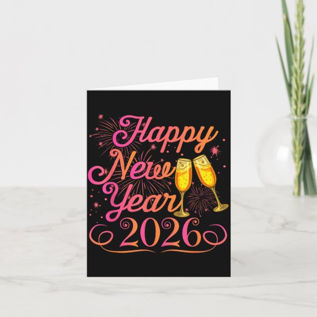 Tarjeta Happy New Year Funny Matching Family New Years Eve (Anverso)