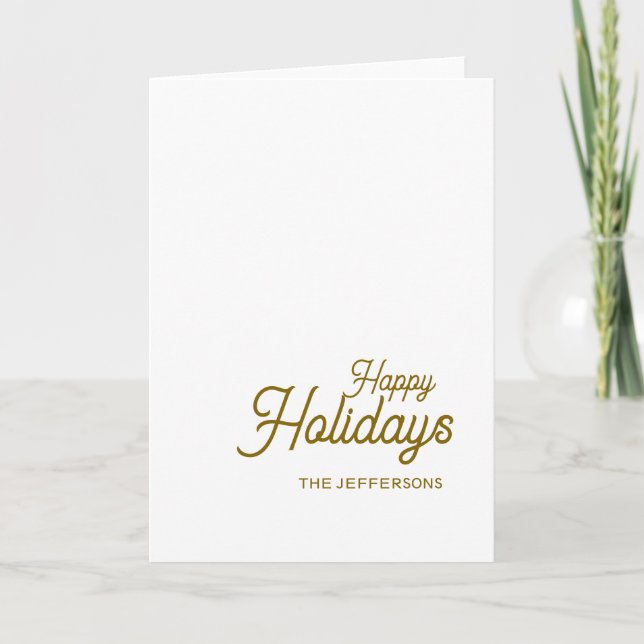 Tarjeta Happy New Year Merry Christmas Seasonal Family (Anverso)