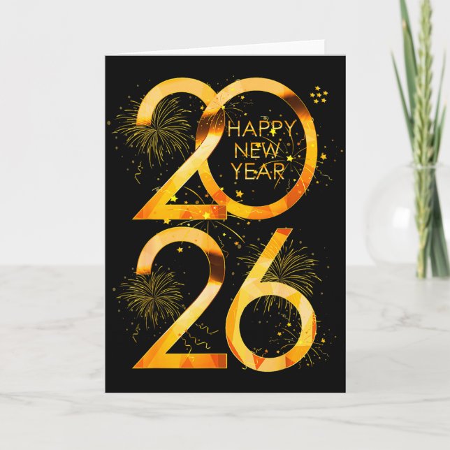 Tarjeta Happy New Year Party Supplies 2026 Family Matching (Anverso)