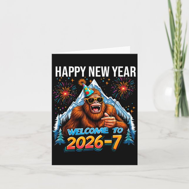 Tarjeta Happy New Year Welcome To 2026-7 Funny Meme 67 Big (Anverso)