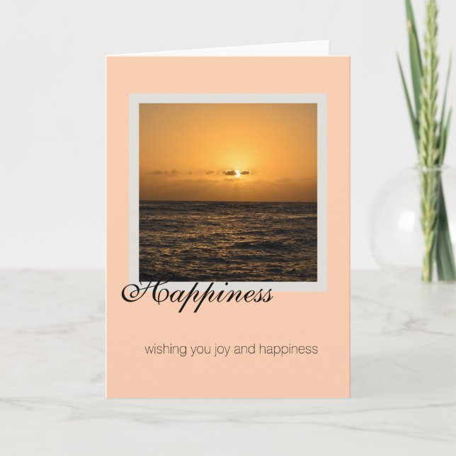 Tarjeta Happy Ocean Sunset (Anverso)