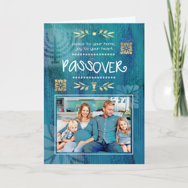 Tarjeta Happy Passover. Customizable Photo Cards (Anverso)