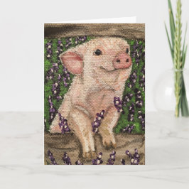 Tarjeta Happy Pig Blank Card