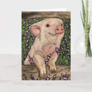 Tarjeta Happy Pig Blank Card