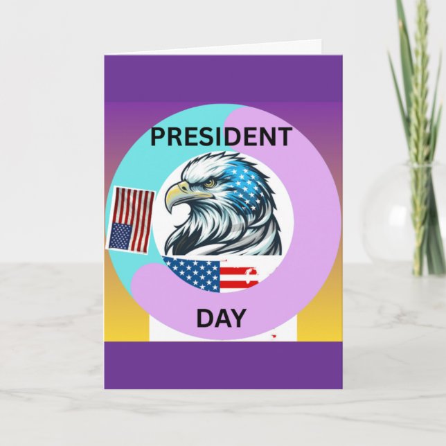 TARJETA HAPPY PRESIDENT DAY OF THE AMERICA (Anverso)