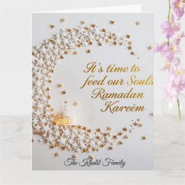 Tarjeta Happy Ramadan Mubarak Ramadan Kareem White Muslim