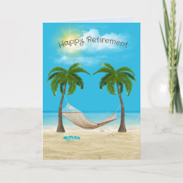 Tarjeta Happy Retirement Beach Hammock