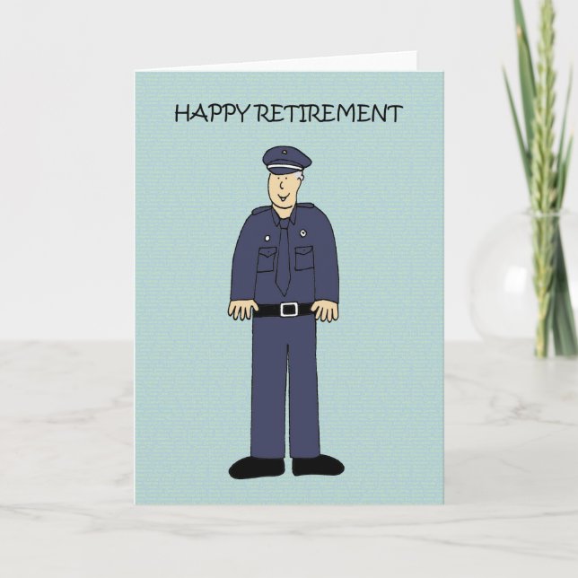 Tarjeta Happy Retirement to Police Officer (Anverso)