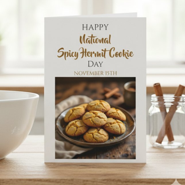 Tarjeta Happy Spicy Hermit Cookie Day | Nov 15th (Subido por el creador)