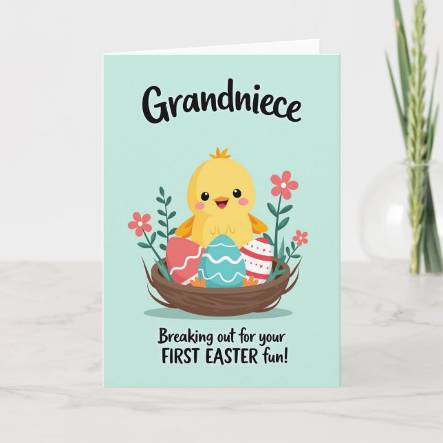 Tarjeta Happy Spring Fledgling Nest Card (Anverso)