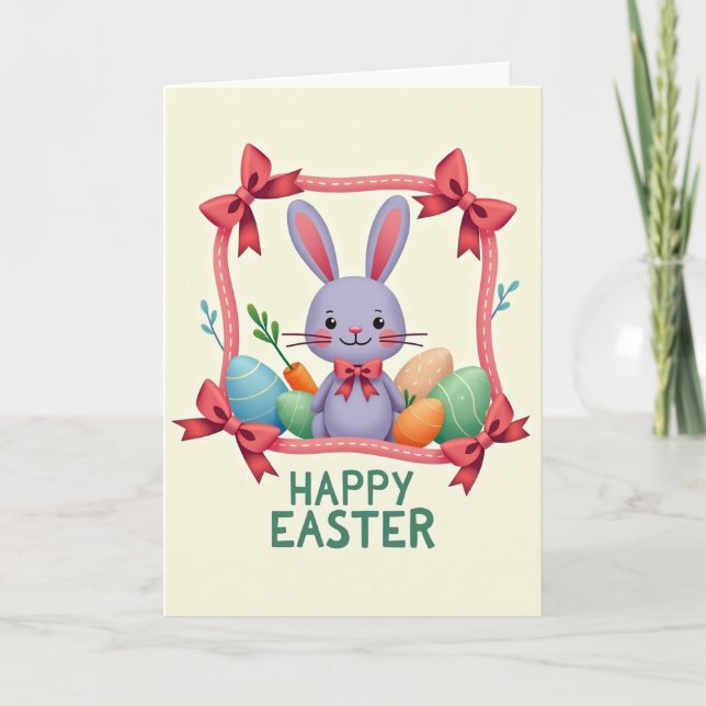 Tarjeta Happy Spring Oval Pattern Card (Anverso)