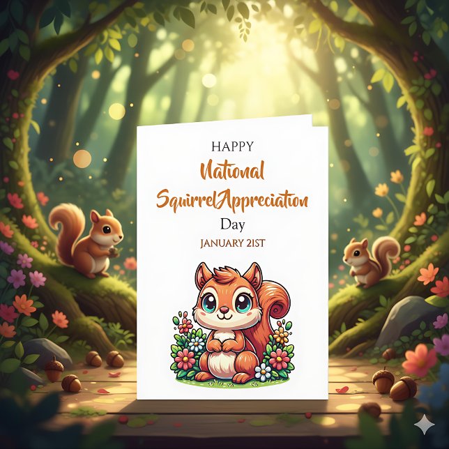 Tarjeta Happy Squirrel Appreciation Day | January 21st (Subido por el creador)
