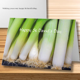 Tarjeta Happy St David's Day Welsh Leeks Personalized