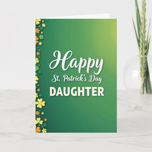 Tarjeta Happy St Patricks Daughter Card (Anverso)