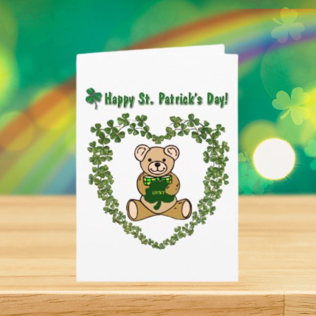 Tarjeta Happy St. Patrick's Day Bear Card (Happy St. Patrick's Day Bear Card)