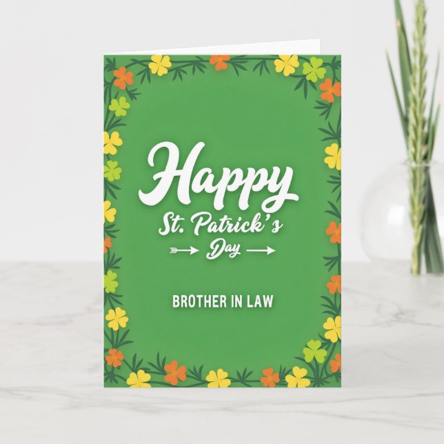 Tarjeta Happy St Patricks Day Brother Card (Anverso)