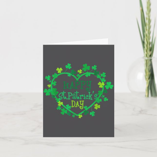 Tarjeta Happy St. Patrick's Day Funny Saint Patrick Irish  (Anverso)