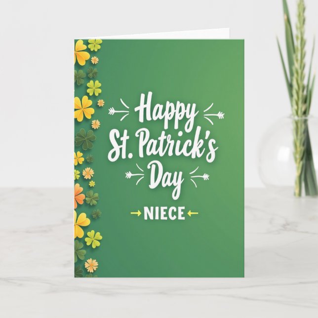 Tarjeta Happy St Patricks Day Niece Card (Anverso)