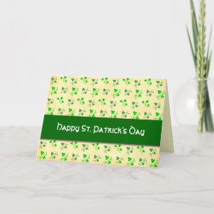 Tarjeta Happy St. Patrick's Day Shamrock Art Card