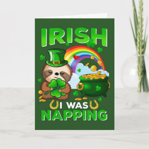 Tarjeta Happy St. Patrick's Day Sloth (tarjeta de vacacion