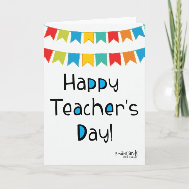 Tarjeta Happy Teacher's Day (Anverso)