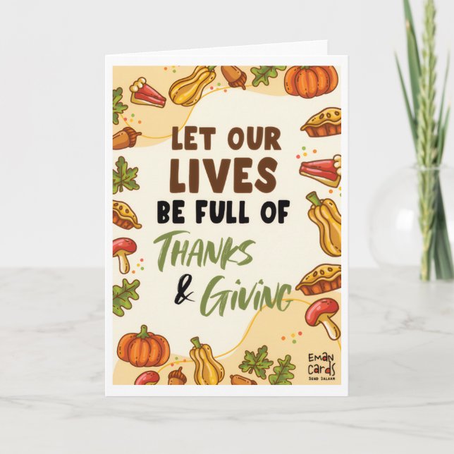 Tarjeta Happy Thanksgiving (Anverso)