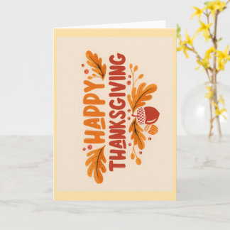Tarjeta Happy Thanksgiving Greeting Card