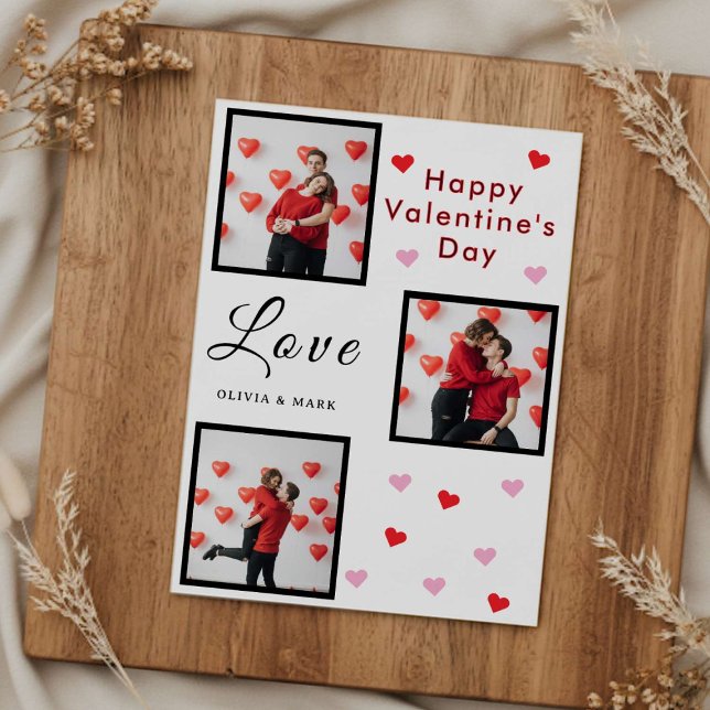 Tarjeta Happy Valentine’s Day Card Custom Photo Collage (Subido por el creador)