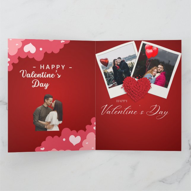 Tarjeta Happy Valentine’s Day Card For Lovebirds (Interior)