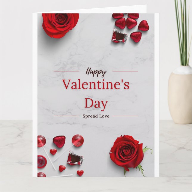 Tarjeta Happy Valentine's Day (Anverso)