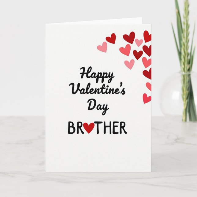 Tarjeta Happy Valentines Day Brother Card (Anverso)