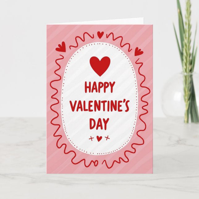 Tarjeta Happy Valentines Day Card (Anverso)