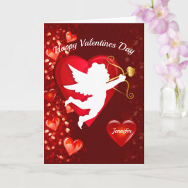 Tarjeta Happy Valentine's Day Card Personalize Name