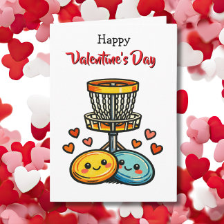 Tarjeta Happy Valentine's Day | Disc Golf Themed